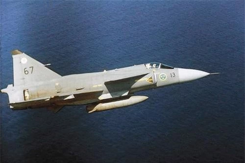 Máy bay trinh sát SH-37 Viggen của Không quân Thụy Điển. Ảnh: Wikipedia.