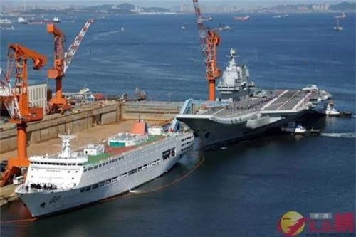 Những hình ảnh mới nhất về tàu sân bay Type 001A của Trung Quốc vừa mới được đăng tải lên mạng xã hội của nước này cho thấy hàng không mẫu hạm này đã gần như được hoàn thiện xong. Nguồn ảnh: QQ.