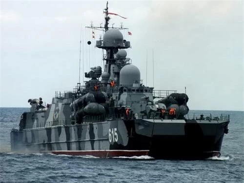 Tàu tên lửa Bora số hiệu 615 của Hải quân Nga. Ảnh: Sputnik. Tàu tên lửa Bora số hiệu 615 của Hải quân Nga. Ảnh: Sputnik.