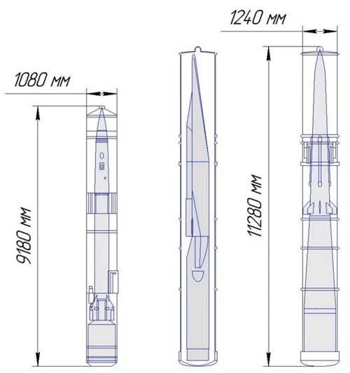 Từ trái sang phải: tên lửa 9M96 Redut, 3M22 Zircon và 40N6. Ảnh: TASS.
