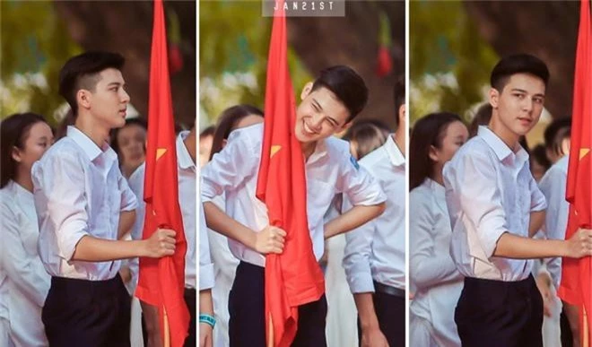 Hotboy cầm cờ đình đám một thời của trường Phan Đình Phùng nhan sắc thay đổi chóng mặt, gương mặt bây giờ phúng phính cực đáng yêu - Ảnh 5.