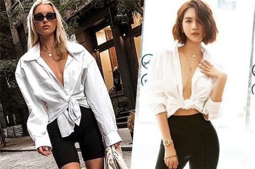 Đụng style tới 3 lần là Ngọc Trinh vô tình mặc giống hay cố ý copy "thiên thần" Elsa Hosk?
