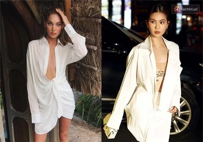 Đụng style tới 3 lần là Ngọc Trinh vô tình mặc giống hay cố ý copy thiên thần Elsa Hosk? - Ảnh 4.