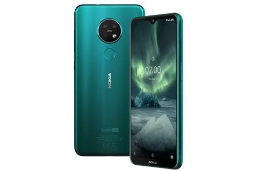 Nokia 7.2 sử dụng khung viền bằng nhựa, 2 bề mặt phủ kính cường lực Corning Gorilla Glass 3. Máy có số đo 159,9x71,2x8 mm, cân nặng 160 g. 