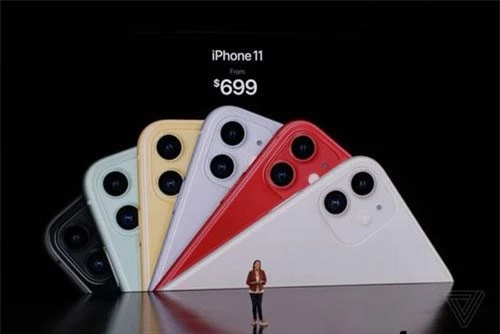 iPhone 11 (bản nâng cấp của iPhone XR) có giá bán khởi điểm chỉ 699 USD.