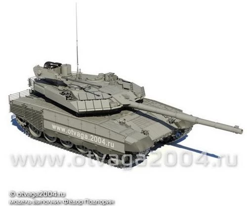 T-90M Proryv-3 sẽ đảm nhiệm được cả vai trò của BMPT khi tích hợp pháo 2A42. Ảnh: Otvaga 2004.
