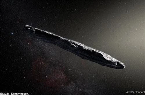 Tiểu hành tinh Oumuamua có hình dáng giống như điếu thuốc.