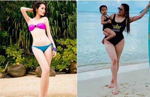 Không phải ai cũng lấy lại dáng ngay sau khi sinh, nhưng có những sao Việt "biến hình" ngoài sức tưởng tượng