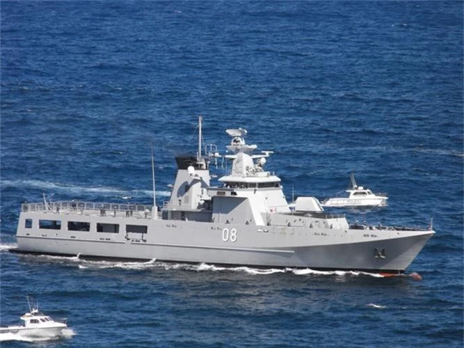 Brunei - quốc gia nhỏ bé ở khu vực Đông Nam Á cũng không hề chịu kém cạnh khi cử một tàu tuần tra ven bờ lớp Darussalam tới tham dự cuộc tập trận chung ASEAN - Mỹ. Nguồn ảnh: SCMP.