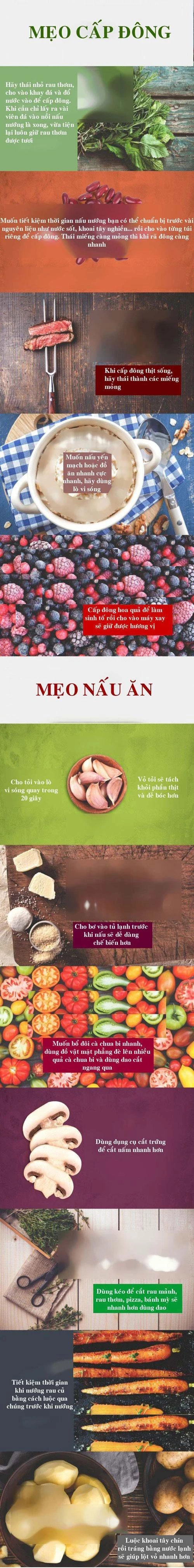 Mẹo nấu nướng hay các mẹ nên học.