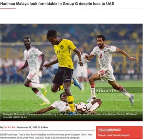 Báo giới Malaysia đánh giá rất cao những gì đội nhà thể hiện trước Indonesia và UAE