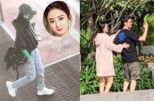 Vừa hôm trước du lịch với chồng mặn nồng là thế, nay Triệu Lệ Dĩnh đã lầm lũi một mình xuất hiện tại sân bay