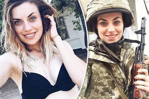 Ngắm bóng hồng đẹp nhất trong quân đội Ukraine