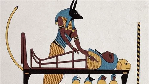 Thần Chết Anubis trong quan niệm của người Ai Cập cổ đại được mô tả có thân nam giới và đầu chó rừng. 