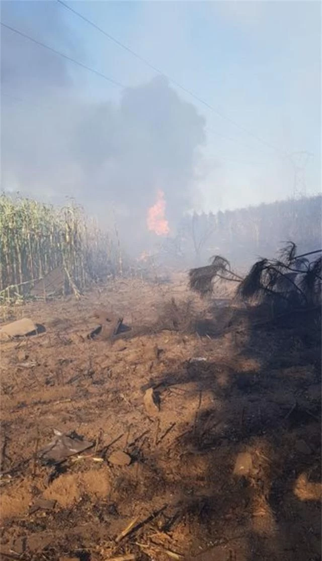 Máy bay F16 của Bỉ rơi, phi công mắc kẹt trên lưới điện cao thế - 3