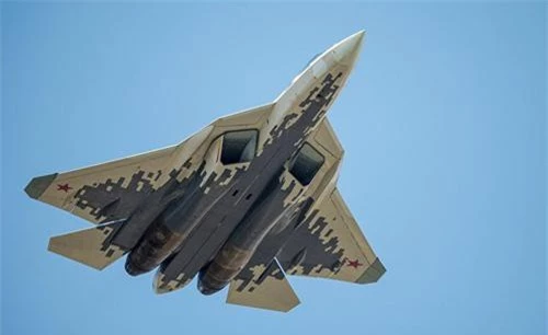  Máy bay chiến đấu thế hệ thứ năm Su-57 của Nga. (Ảnh: RIA)