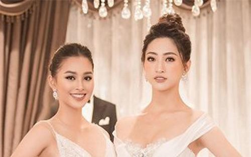 Hoa hậu 10X Lương Thùy Linh khoe dáng quyến rũ, đọ sắc bên Tiểu Vy