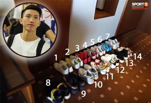 Văn hậu đem theo cả "gia tài giày" sang Hà Lan, có đôi gần 100 triệu đồng