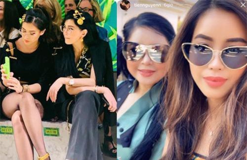 Doanh nhân Thủy Tiên cùng con gái nổi bật trên hàng ghế đầu tại Tuần lễ thời trang Milan