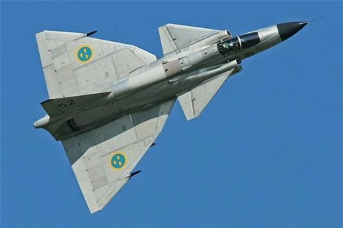 Tiêm kích Saab 37 Viggen. Ảnh: Wikipedia.