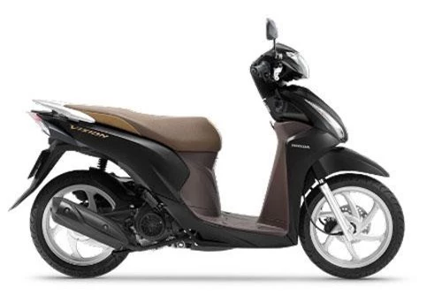 Honda Vision màu đen bóng.