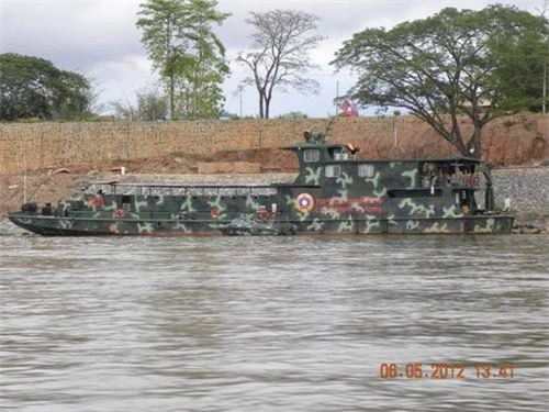 Một xuồng tuần tra đường sông của Hải quân nhân dân Lào thời điểm năm 2012. Ảnh: Wikipedia.