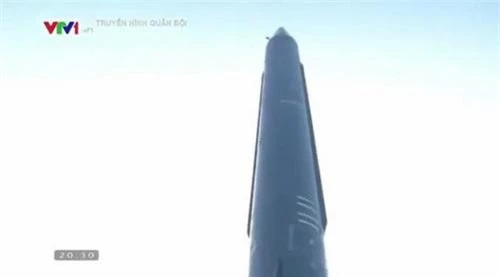 Tên lửa đạn đạo Hwasong-6 của Việt Nam. Ảnh: Truyền hình Quân đội nhân dân