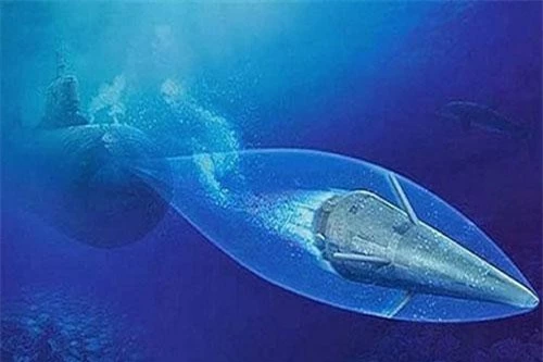 Mô hình đồ họa siêu túi khí bao bọc ngư lôi siêu khoang VA-111 Shkval