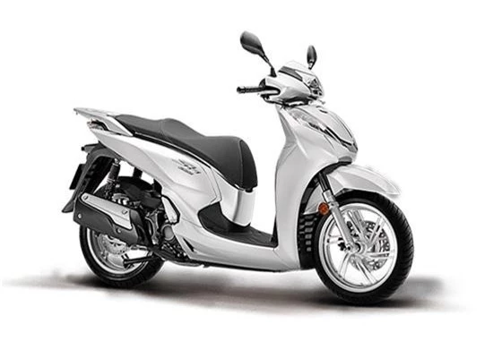 Honda SH 300i màu trắng đen.