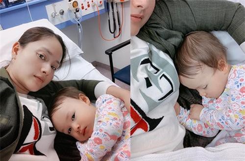 Vợ chồng Lan Phương bất ngờ đưa con gái nhập viện trong đêm