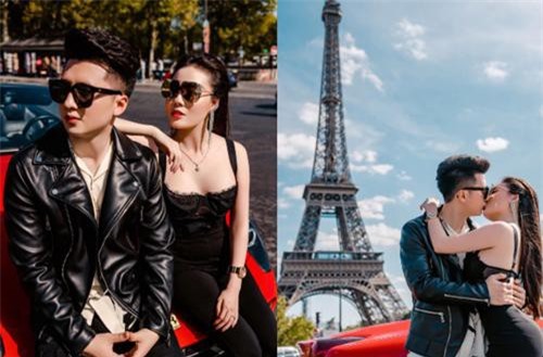 Nữ giảng viên bốc lửa Âu Hà My cùng chồng tung bộ ảnh cưới bên siêu xe Ferrari dưới chân tháp Eiffel
