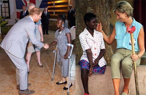 Hoàng tử Harry gặp lại cô gái khuyết tật từng ngồi trong lòng Công nương Diana cách đây 22 năm và phản ứng dữ dội của dư luận