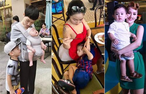 Những mỹ nhân Việt trước ống kính xinh đẹp bao nhiêu thì ở bên đàn con lại 'đậm chất bỉm sữa' và xuề xòa bấy nhiêu