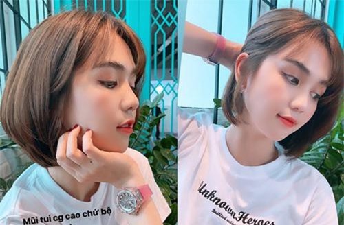 Chán cởi đồ khoe thân, Ngọc Trinh quay về hình ảnh thiếu nữ ngây thơ với mái tóc ngắn xinh như búp bê