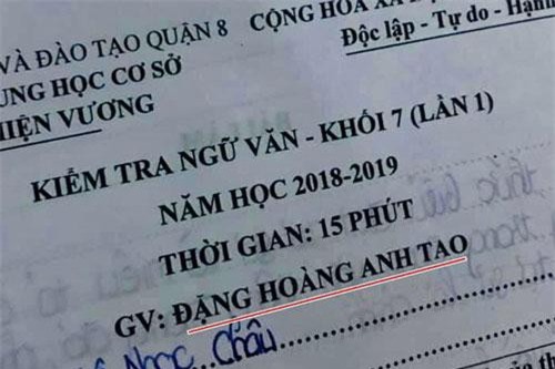 Thầy giáo dạy văn bất ngờ gây bão mạng xã hội với cái tên độc lạ 'Đặng Hoàng Anh Tao'