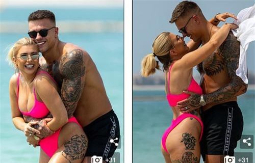 Olivia Buckland và chồng khoe dáng chắc khỏe cùng loạt hình xăm khủng