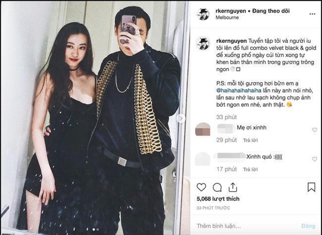 Rocker Nguyễn được đà khoe tới bạn gái xinh đẹp, sẵn sàng 'chiến' tay đôi với ai có comment công kích