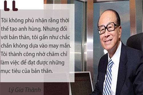 7 trích dẫn thành công của tỷ phú Lý Gia Thành làm đàn ông nhất định phải biết
