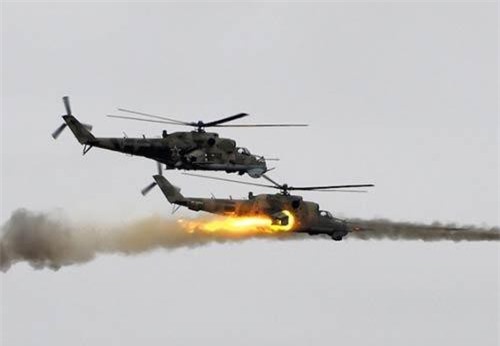 Trực thăng Nga tham chiến quyết giành lại thị trấn chiến lược ở Latakia