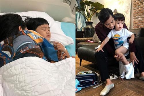 Ngọc Lan và Thanh Bình cùng cập nhật ảnh trong thời gian con ốm nhưng vô tình làm lộ chuyện không ở chung với nhau