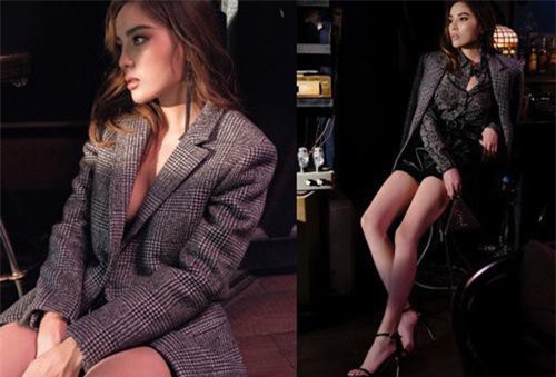 Kỳ Duyên khoe đôi gò bồng đảo bốc lửa lấp ló cùng đôi chân dài nuột nà