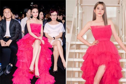 Tươi roi rói với đầm hồng chói, Nam Em bất chấp 'đụng' cả Ninh Dương Lan Ngọc lẫn Bảo Anh