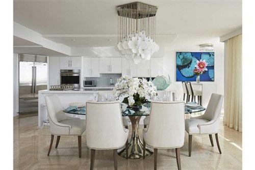 Những phòng ăn màu trắng đẹp xuất sắc