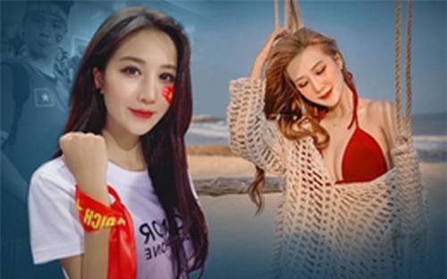 Cận cảnh nhan sắc nữ CĐV từng 'gây bão' trên SVĐ Mỹ Đình
