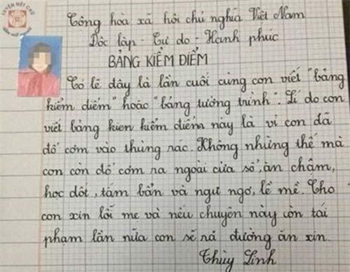 Loạt bản kiểm điểm 'bá đạo' khiến CĐM cười chảy nước mắt