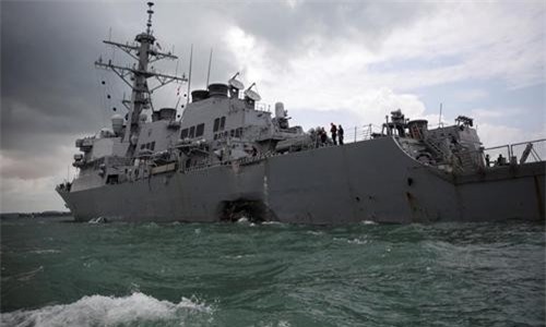Mỹ hoàn thành sửa chữa khu trục hạm USS John S. McCain sau vụ va chạm tàu chở dầu