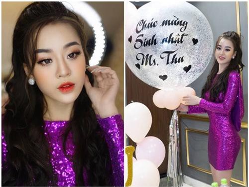 'Mỹ nhân giỏi võ' Hoàng Hải Thu diện váy tím bó sát gợi cảm trong tiệc sinh nhật