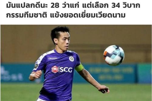 Báo Thái tiếc cho Văn Quyết vì bị HLV Park Hang Seo loại khỏi đội tuyển Việt Nam