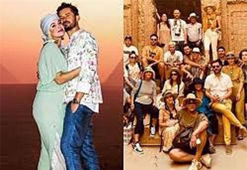 Katy Perry đón sinh nhật tuổi 35 xa xỉ cùng Orlando Bloom tại Ai Cập