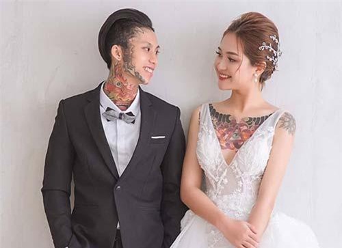 Hot girl Tây Nguyên được chồng 'nhuốm' kín ngực bằng hình xăm lạ